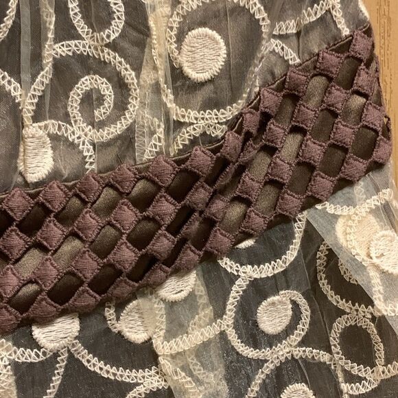 Ryu Women’s Brown Cream Strapless Lined Lace Evening Formal Bandeau Dress Size S - Picture 7 of 13